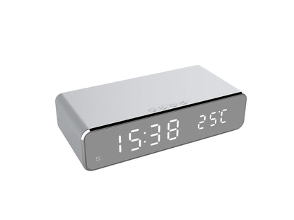 LED Digital Alarm Clock with Wireless Charger & Thermometer
