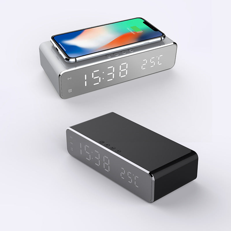 LED Digital Alarm Clock with Wireless Charger & Thermometer